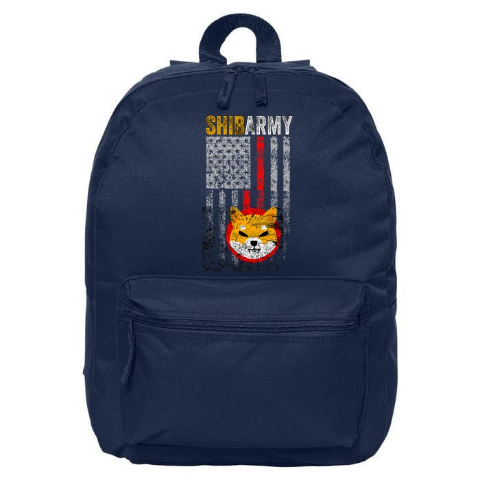 Shiba Army, Shiba Inu Coin With American Flag 16 in Basic Backpack