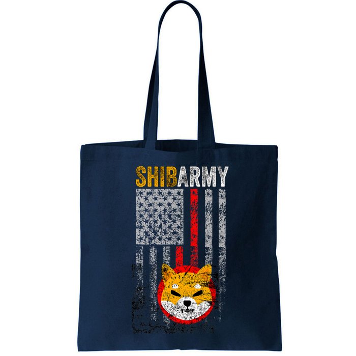 Shiba Army, Shiba Inu Coin With American Flag Bag