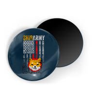 Shiba Army, Shiba Inu Coin With American Flag Magnet