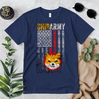 Shiba Army, Shiba Inu Coin With American Flag Premium T-Shirt