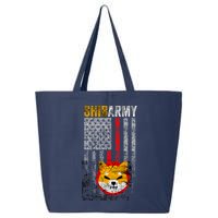 Shiba Army, Shiba Inu Coin With American Flag 25L Jumbo Tote