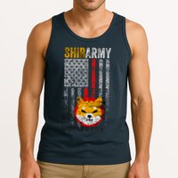 Shiba Army, Shiba Inu Coin With American Flag Tank Top