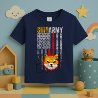 Shiba Army, Shiba Inu Coin With American Flag Toddler T-Shirt
