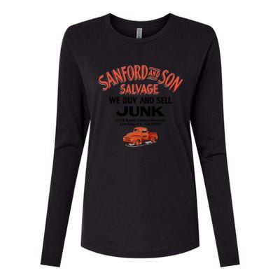 Sanford &Amp; Son Salvage Sign Womens Cotton Relaxed Long Sleeve T-Shirt