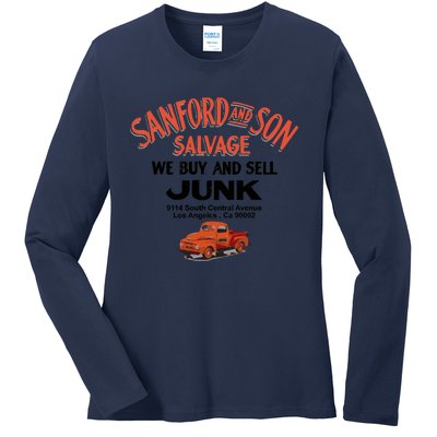 Sanford &Amp; Son Salvage Sign Ladies Long Sleeve Shirt