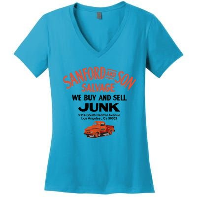 Sanford &Amp; Son Salvage Sign Women's V-Neck T-Shirt