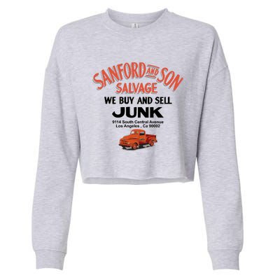 Sanford &Amp; Son Salvage Sign Cropped Pullover Crew