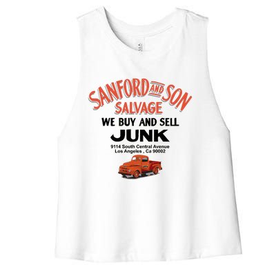 Sanford &Amp; Son Salvage Sign Women's Racerback Cropped Tank