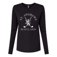 St. Andrews Scotland Golf Fan Womens Cotton Relaxed Long Sleeve T-Shirt