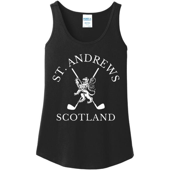 St. Andrews Scotland Golf Fan Ladies Essential Tank