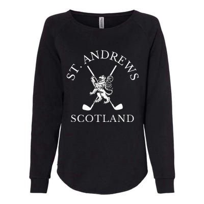 St. Andrews Scotland Golf Fan Womens California Wash Sweatshirt