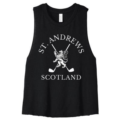 St. Andrews Scotland Golf Fan Women's Racerback Cropped Tank