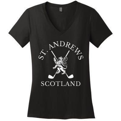 St. Andrews Scotland Golf Fan Women's V-Neck T-Shirt