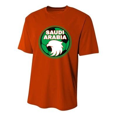 Saudi Arabia Soccer Jersey Gift Saudi Arabia Football Fans Youth Performance Sprint T-Shirt