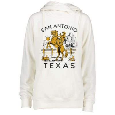 San Antonio Womens Funnel Neck Pullover Hood