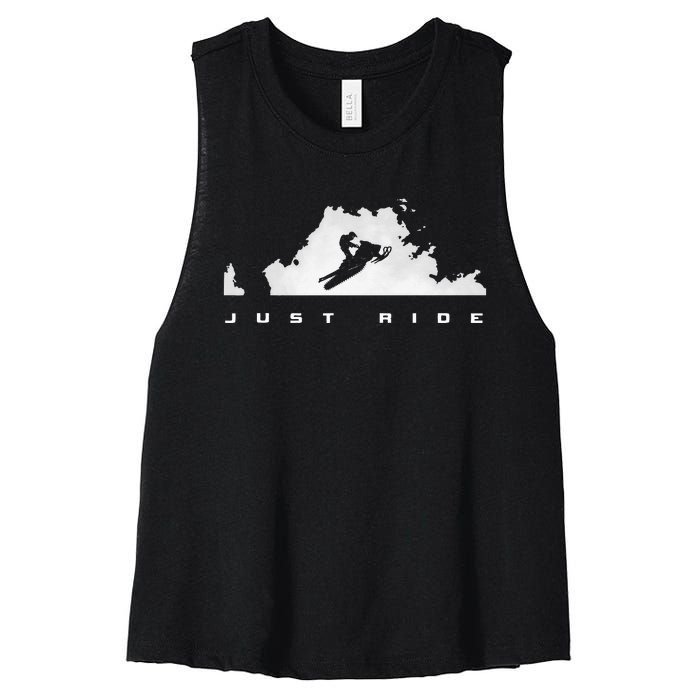 Snowmobile Apparel Snowmobile Women's Racerback Cropped Tank