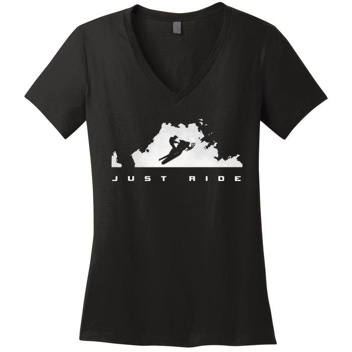 Snowmobile Apparel Snowmobile Women's V-Neck T-Shirt