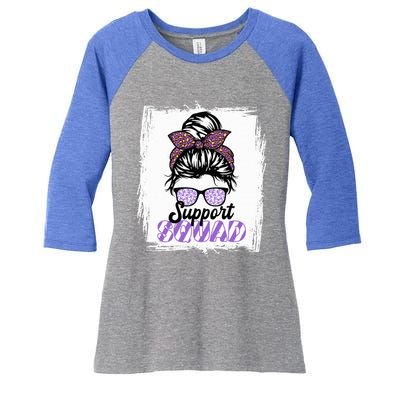 Support Awareness Squad I Ulcerative Colitis Ulcerosa Women's Tri-Blend 3/4-Sleeve Raglan Shirt