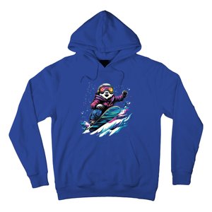 Snowboarding Animals Sloth On A Snowboard Snowboarding Hoodie