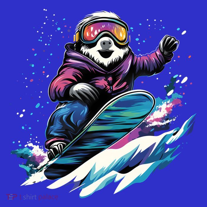 Snowboarding Animals Sloth On A Snowboard Snowboarding Hoodie