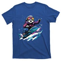 Snowboarding Animals Sloth On A Snowboard Snowboarding T-Shirt