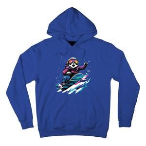 Snowboarding Animals Sloth On A Snowboard Snowboarding Tall Hoodie