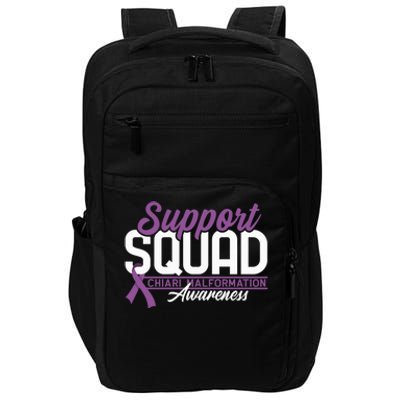 Support Awareness Squad I CM Cerebellum Chiari Malformation Impact Tech Backpack