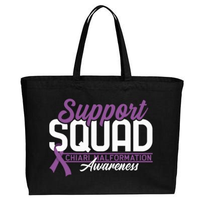 Support Awareness Squad I CM Cerebellum Chiari Malformation Cotton Canvas Jumbo Tote