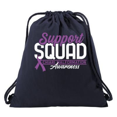 Support Awareness Squad I CM Cerebellum Chiari Malformation Drawstring Bag