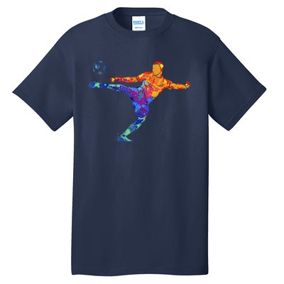 Soccer Athlete Sports Graphic Drawing Tall T-Shirt