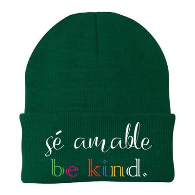 Se Amable Spanish Teacher Gift Be Kind Knit Cap Winter Beanie