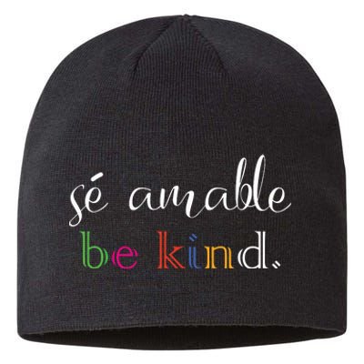 Se Amable Spanish Teacher Gift Be Kind Sustainable Beanie