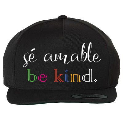 Se Amable Spanish Teacher Gift Be Kind Wool Snapback Cap