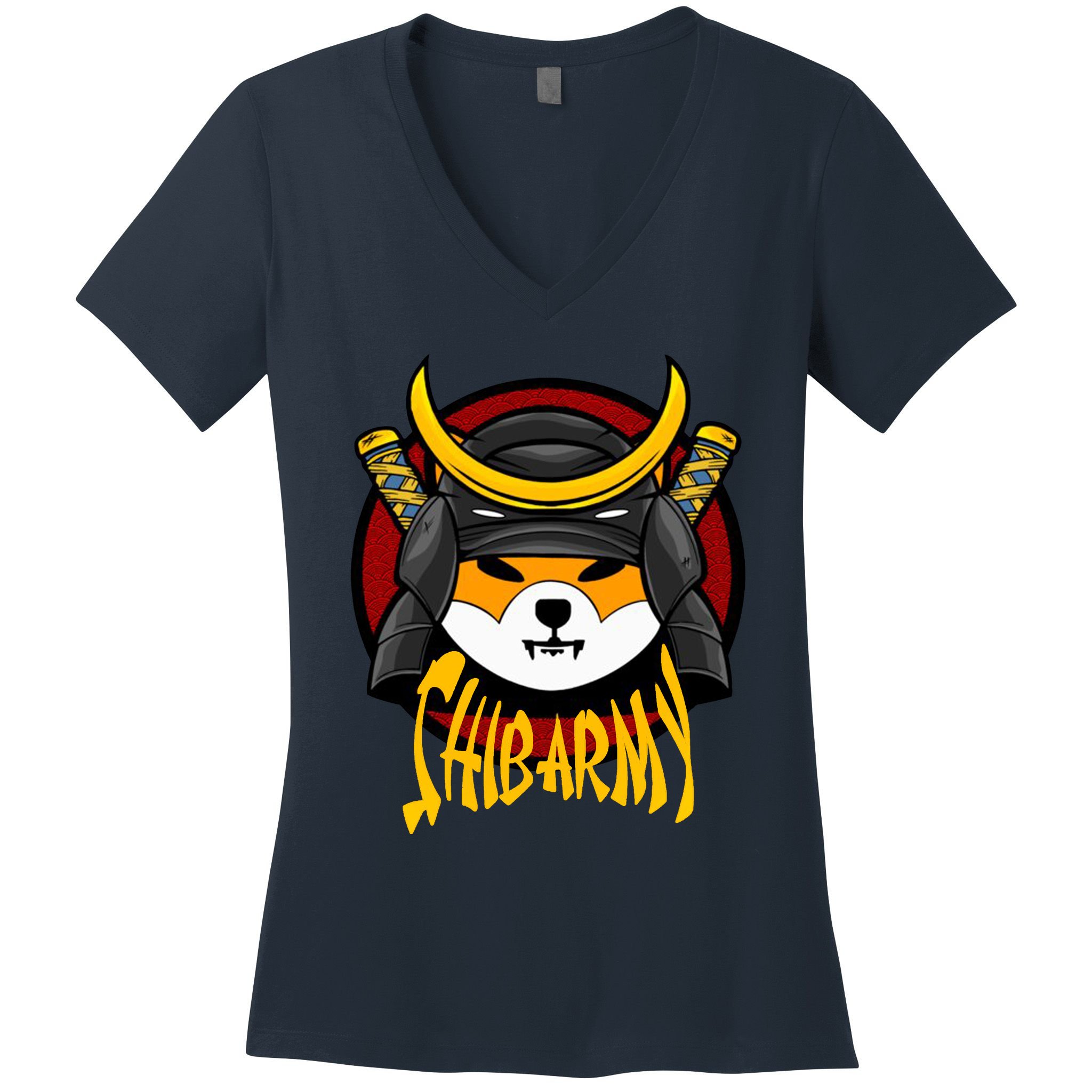 Shiba Army Samaria Dog Women's V-Neck T-Shirt