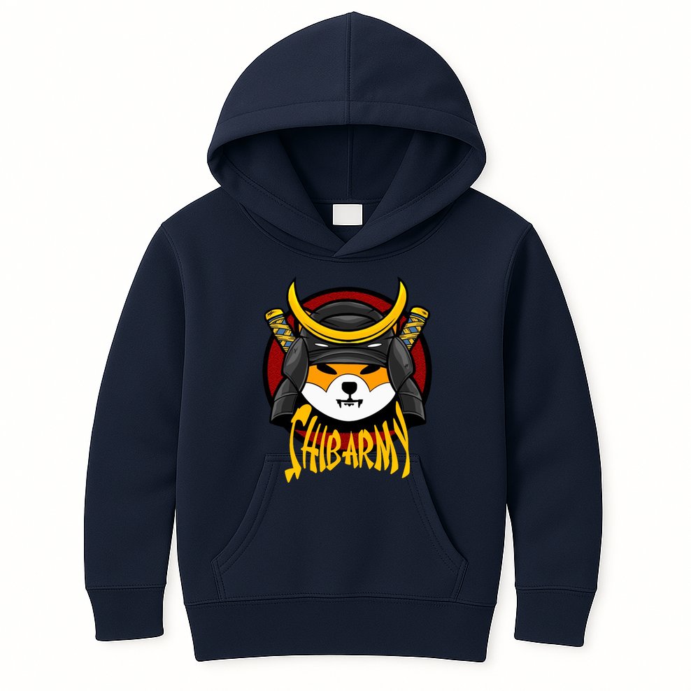 Shiba Army Samaria Dog Kids Hoodie