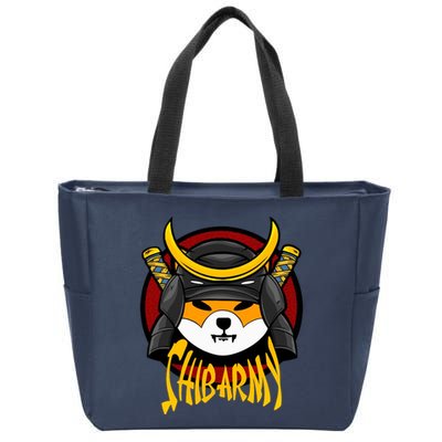 Shiba Army Samaria Dog Zip Tote Bag