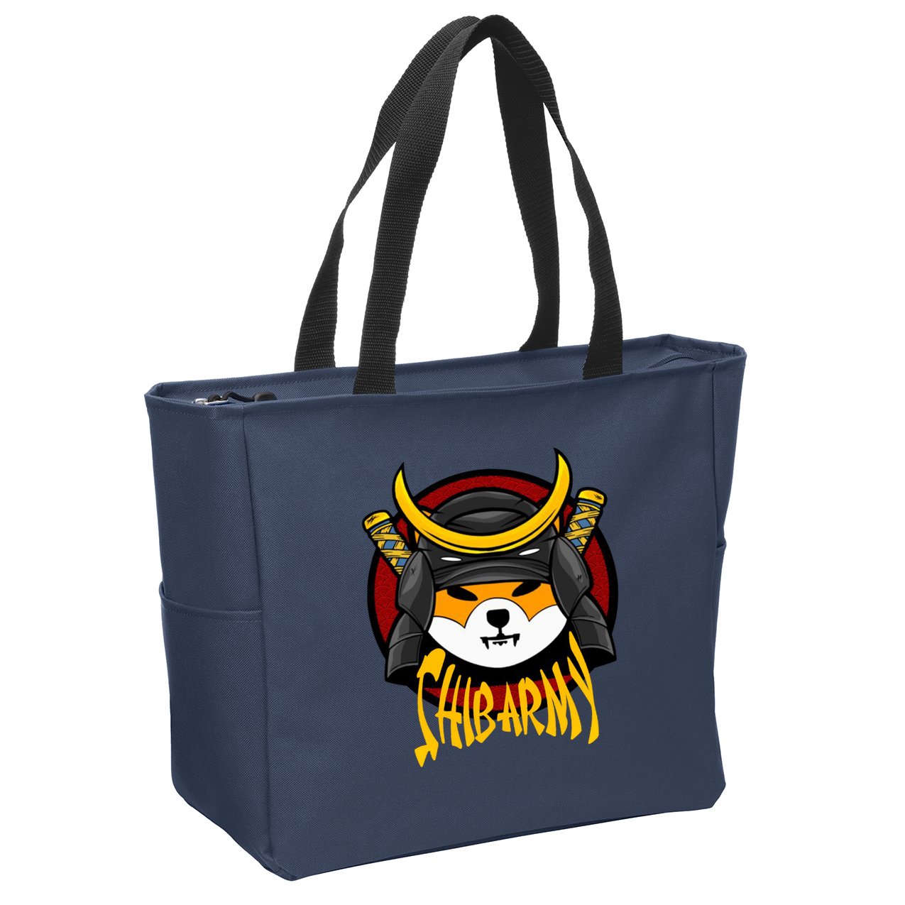 Shiba Army Samaria Dog Zip Tote Bag