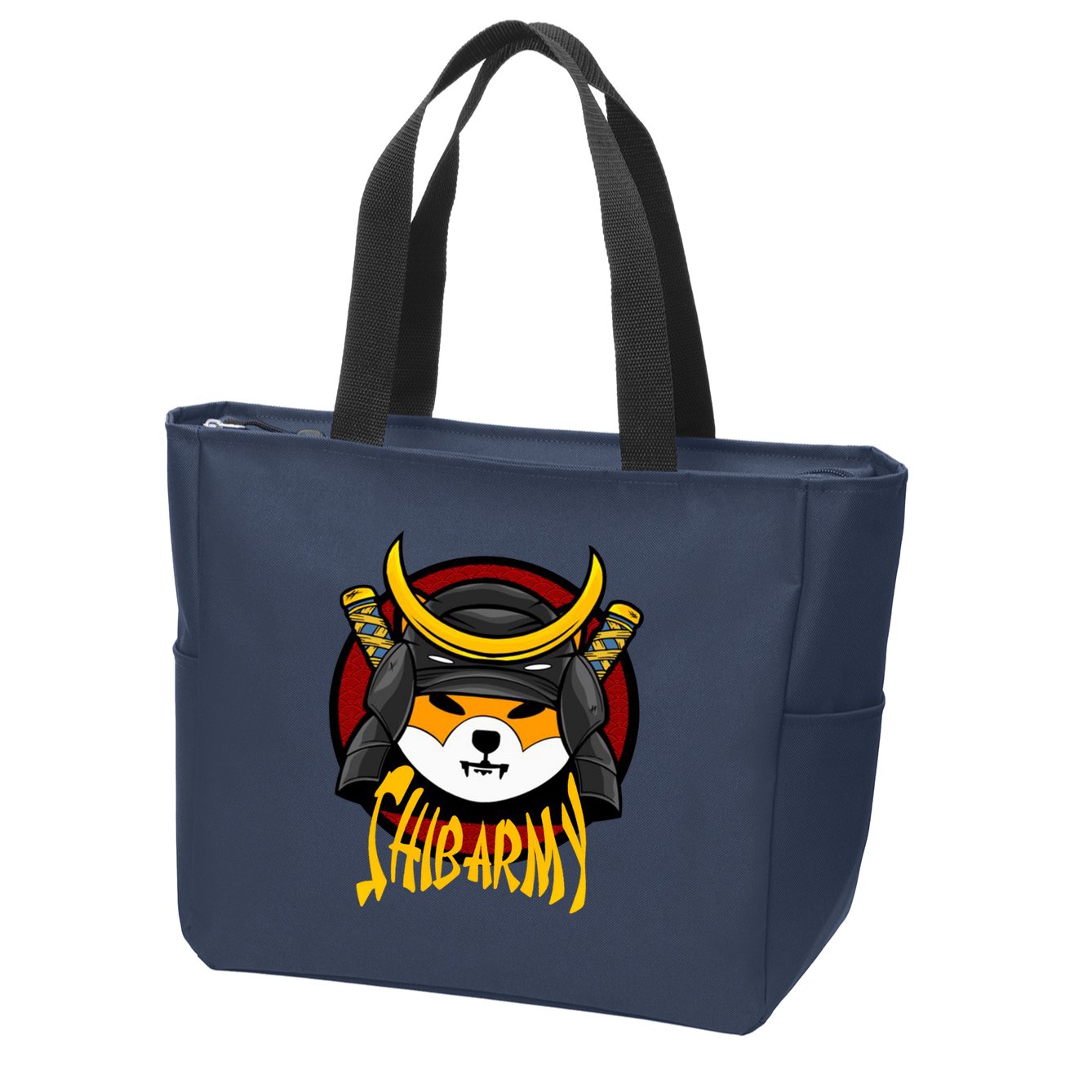 Shiba Army Samaria Dog Zip Tote Bag