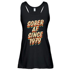 Sober Af Since 1979 Funny Sobriety Anniversary Party Supply Ladies Essential Flowy Tank