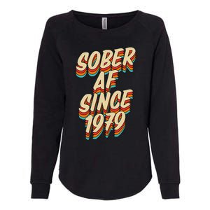 Sober Af Since 1979 Funny Sobriety Anniversary Party Supply Womens California Wash Sweatshirt