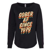 Sober Af Since 1979 Funny Sobriety Anniversary Party Supply Womens California Wash Sweatshirt