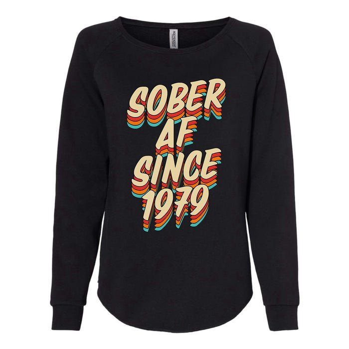 Sober Af Since 1979 Funny Sobriety Anniversary Party Supply Womens California Wash Sweatshirt