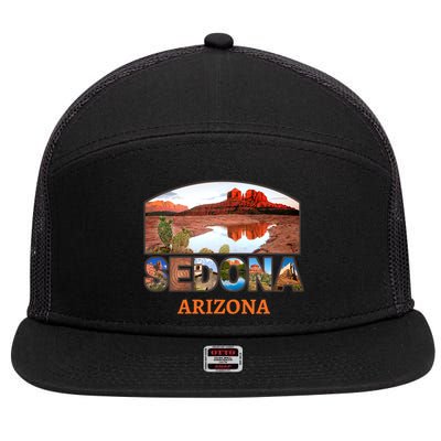 Sedona Arizona 7 Panel Mesh Trucker Snapback Hat
