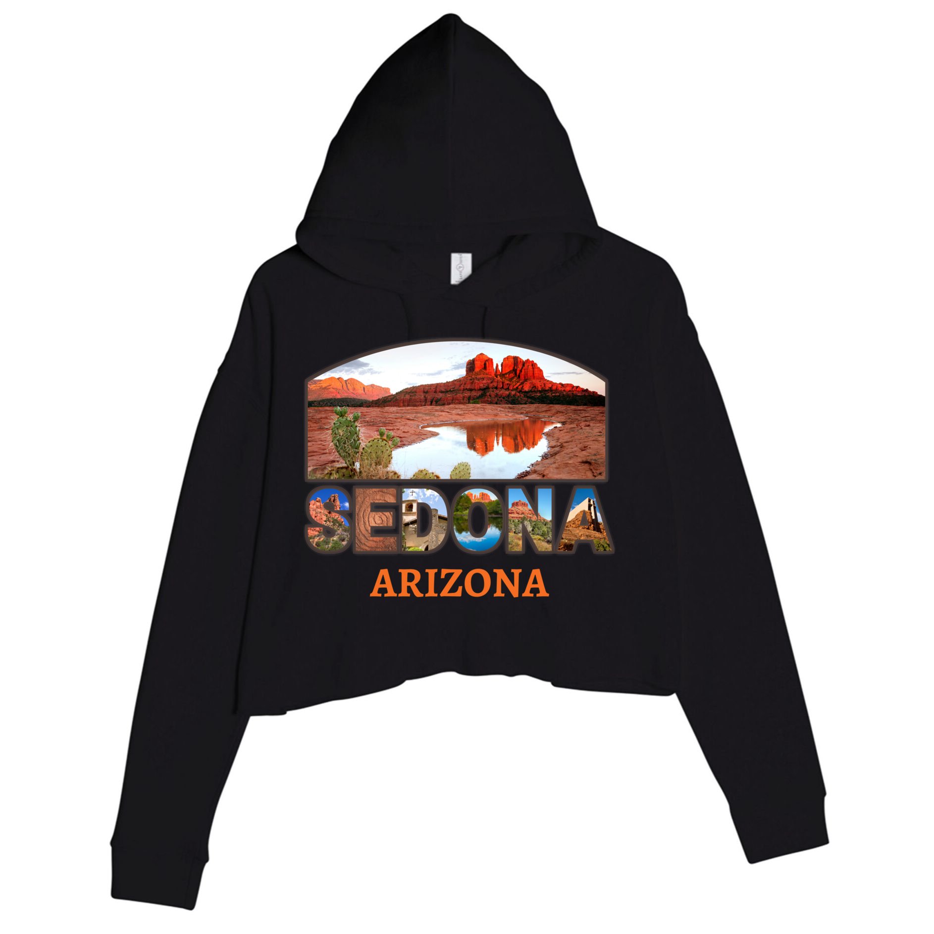 Sedona Arizona Crop Fleece Hoodie