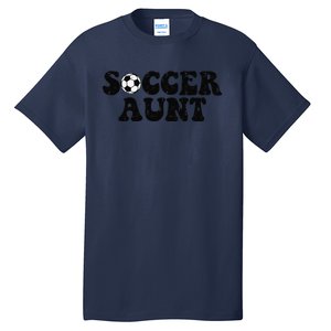 Soccer Aunt Sports Auntie Life Valentines Day Soccer Lover Tall T-Shirt