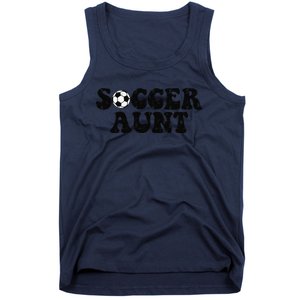 Soccer Aunt Sports Auntie Life Valentines Day Soccer Lover Tank Top