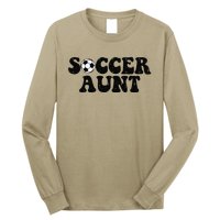 Soccer Aunt Sports Auntie Life Valentines Day Soccer Lover Long Sleeve Shirt