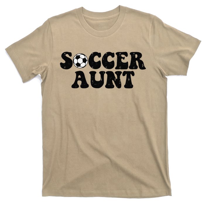 Soccer Aunt Sports Auntie Life Valentines Day Soccer Lover T-Shirt