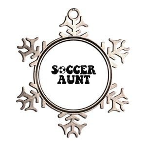 Soccer Aunt Sports Auntie Life Valentines Day Soccer Lover Metallic Star Ornament