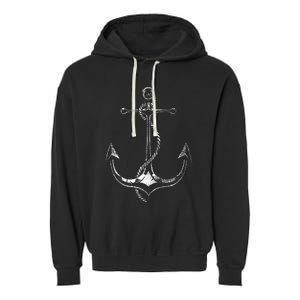 Sailboat Anchor Sailing Garment-Dyed Fleece Hoodie